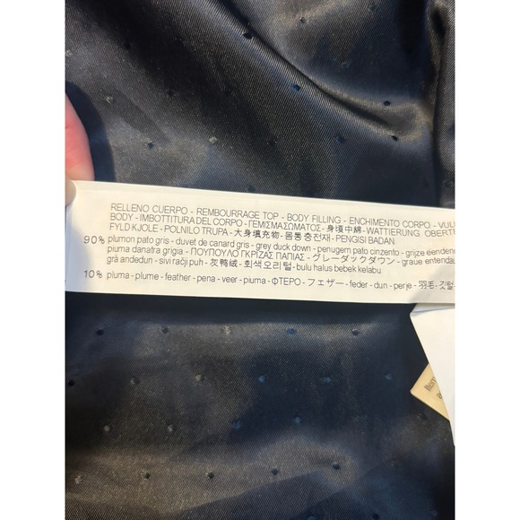 Zara Lightweight Packable Puffer Down Jacket Quilted Navy Blue Size S Duck - Picture 5 of 10